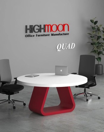 New Arrival Office Furniture Quad Round Meeting Table | Highmoon Furniture