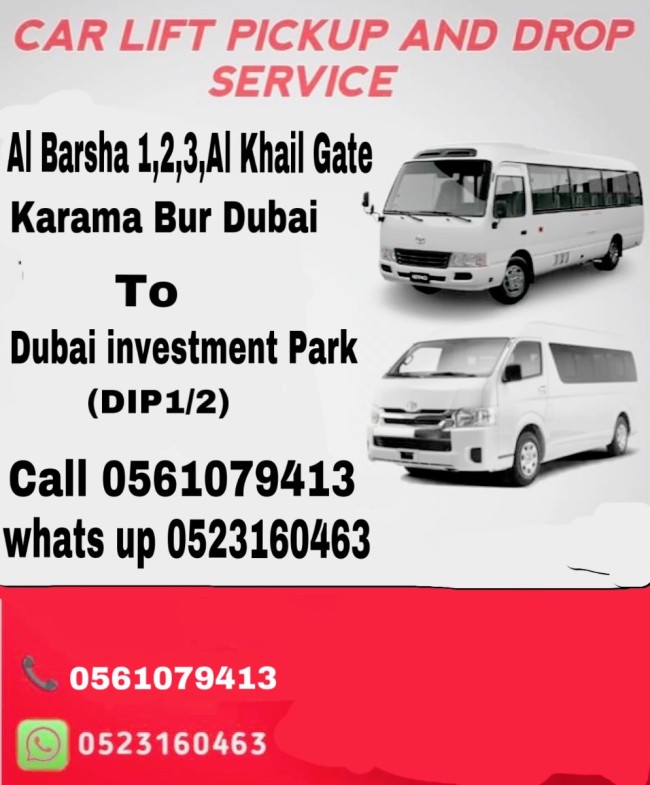 Carlift Service Al Barsha 1,2,3 Al khail Gate Karama Dubai To Dip1/2