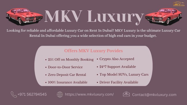 Best Luxury Car Rental Dubai with Full Insurance & No Deposit +971562794545