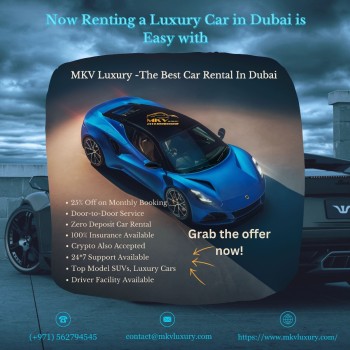 Best Without Deposit Luxury Car Rental Dubai +971562794545 MKV Luxury