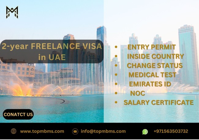 2-year  Fleelance Visa In UAE # 0563503402 / 0563503732