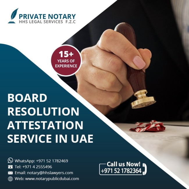 Board Resolution Drafting and Notarization Services