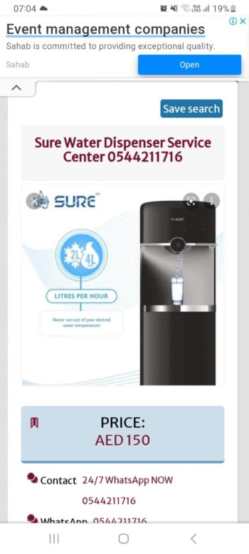 Sure Water Dispenser Service center 0547252665