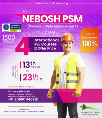 Advantages of Nebosh PSM Course in Middle East Countries with Green World Group