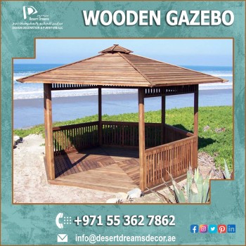 Design and Construction Wooden Gazebo in Uae.