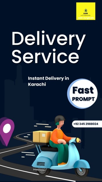 Dark Blue and White 3D Simple Delivery Service Instagram Story