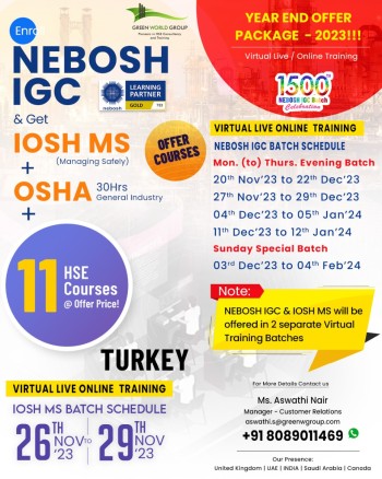 Navigate Your Way to a Bright Future: Nebosh Course in Turkey with Green World Group