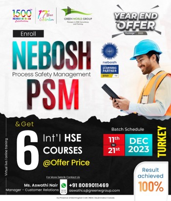 Get on-demand access to Top quality and specialized Training Structure -Nebosh PSM Course Turkey