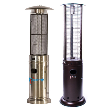 round patio heater brown and ss