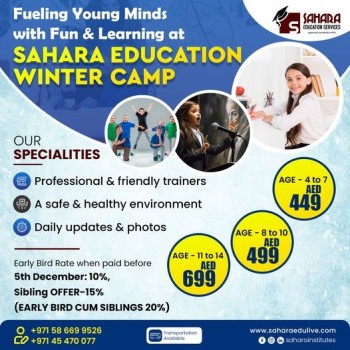 Winter Camp for Kids' Courses at Sahara Education Service.