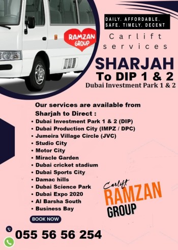 Sharjah to DIP Motor city 055 5656254
