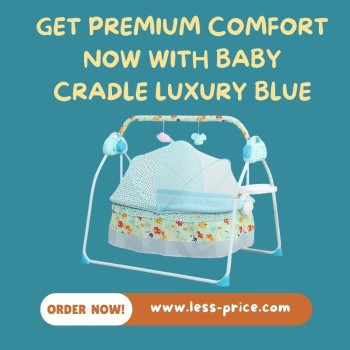 Get Premium Comfort Now with Baby Cradle Luxury Blue