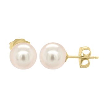 Pearl And Diamond Earrings In 18k White Gold. – Emiratesdiamonds