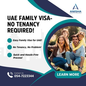 UAE Family Visa- No tenancy needed, Smooth processing!