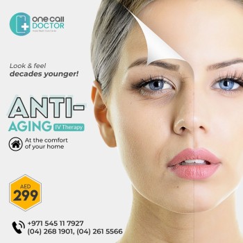 IV Therapy at home in Dubai | Turn Back the Clock with Anti-Aging IV Therapy at Home - Book Now!