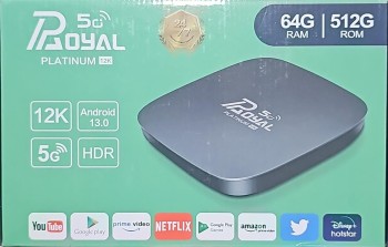 5G Royal Platinum android box 64GB Ram 512GB Rom with one year subscription 0554214497