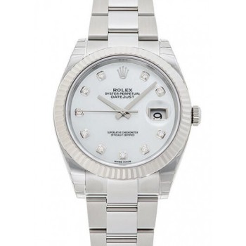 Rolex Datejust 41MM (MOP) Mother of Pearl Diamond Dial Fluted Bezel Oyster-500x500