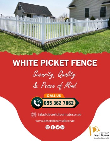 Wooden Slatted Fence Uae_White Picket Fence Uae_Natural Wood Fence Uae (3)