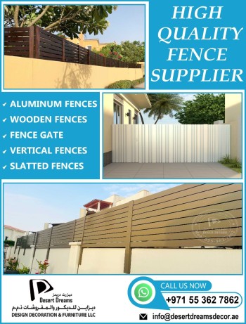 Aluminum Louver Fence Panels Uae | Aluminum Slatted Fence Dubai.