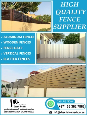 Wooden Fence and Aluminum Fences in Uae