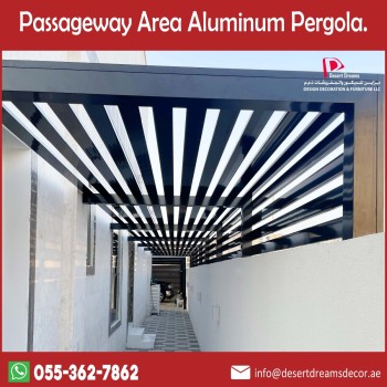 Passageway Area Aluminum Pergola in Uae