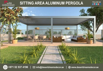 Sitting area aluminum pergolas uae