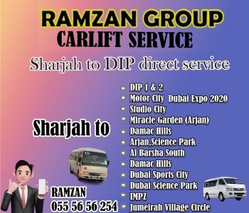 Sharjah to DIP Motor city IMPZ JVC 055 5656254 