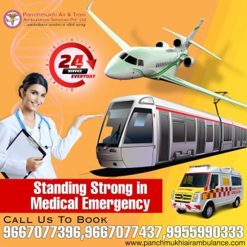 Pick Panchmukhi Air Ambulance Services in Dibrugarh for Masterly Medical Facility