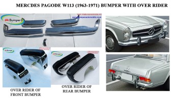 Mercedes Pagode W113 bumpers WITH OVER RIDER HC