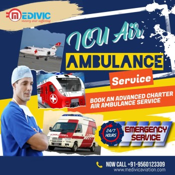 With Advanced Medical Machiine Hire Medivic Aviation Train Ambulance Service in Guwahati