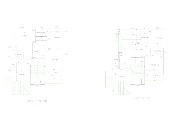 Rough sketch - Two storey created in LibreCAD