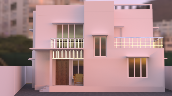 Two storeyed building in Blender