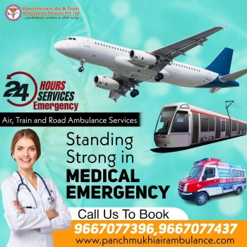 For Commendable Medical Care Hire Panchmukhi Air Ambulance Services in Bangalore 