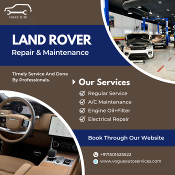 Range Rover and Land Rover maintenance garage in Dubai