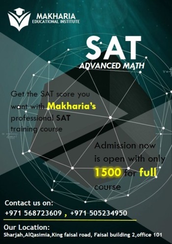 SAT-1 MATHS  CLASSES  STARTS WITH MAKHARIA, Call - 0568723609