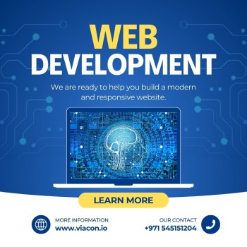 Blue and Yellow Minimalist Web Development Instagram Post (1)