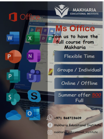 MS OFFICE COURSE START   AT MAKHARIA CALL 0568723609