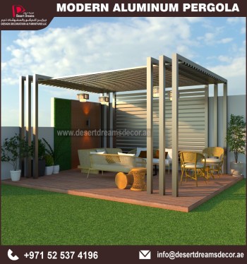 Premium Aluminum Profile Pergola Fabrication in Uae.