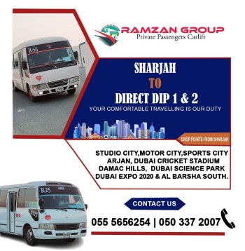 Direct Special service Sharjah to DIP Motor city IMPZ 055 5656254