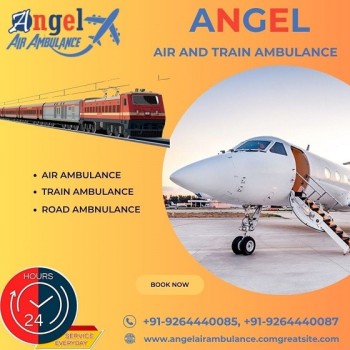 Book Angel Air and Train Ambulance Service in Patna with Hi-tech Ventilator Setup