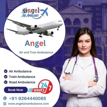 Hire Excellent Angel Air and Train Ambulance Service in Varanasi with a Full ICU Setup