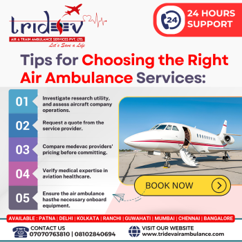 Start To Travel in Any - Tridev Air Ambulance Service in Kolkata