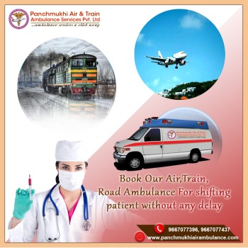 Hire the Best Panchmukhi Air and Train Ambulance Services in Ranchi with Medical Setup 