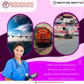 Avail of Panchmukhi Air and Train Ambulance Services in Raipur with Hi-Tech ICU Setup 