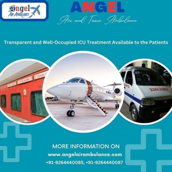 Hire Angel Air and Train Ambulance Service in Patna with Top-Level Medical Service