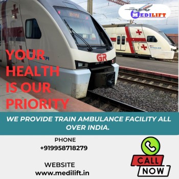 Medilift Train Ambulance Services In Mumbai Provide Complete Life Support Medical Facilities 