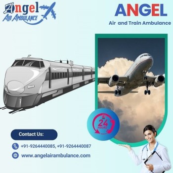 Hire Angel Air and Train Ambulance Service in Indore with Advanced ICU Facility