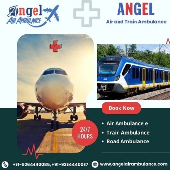 Book Superlative Angel Air and Train Ambulance Service in Patna with Modern ICU Setup