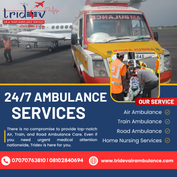 Tridev Air Ambulance Services in Patna - Evacuate Urgently with A Stretcher