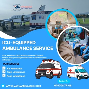 Vayu Air Ambulance Services in Patna - Has All Evacuation Facilities.